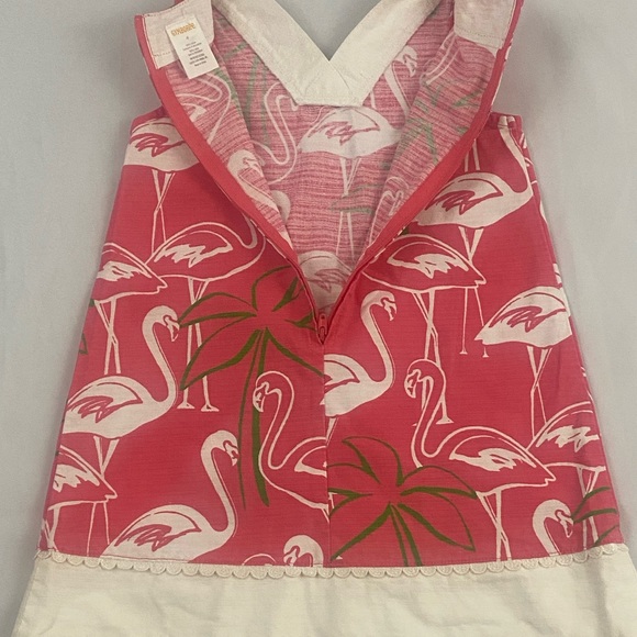 Gymboree Coral Flamingo Shift Dress Size 4 - Picture 9 of 12